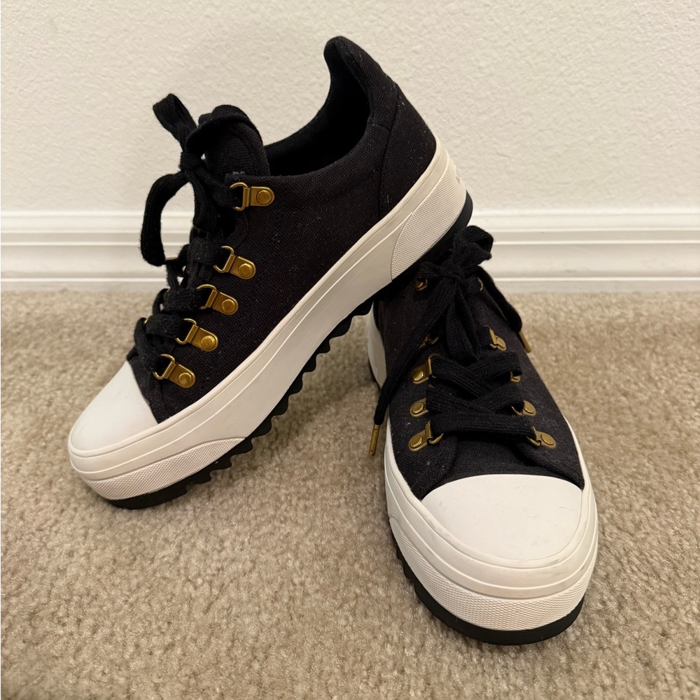 Michael Kors Black Sneakers with Gold Details